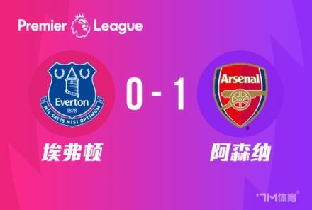 英超：阿森纳1-0埃弗顿升至第四，特罗萨德绝杀取胜
