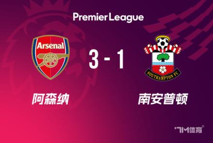英超-枪手3-1力克南安普顿，哈弗茨马丁建功助力开局7轮不败