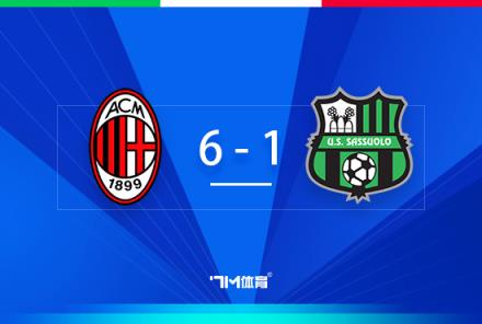 米兰6-1萨索洛晋级意杯8强，亚伯传射丘库双响