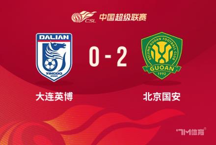中超-国安2-0英博 暂列第三张玉宁失点