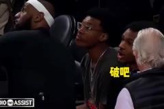 破不破？詹姆斯在打破纪录的比赛中和儿子的对话
